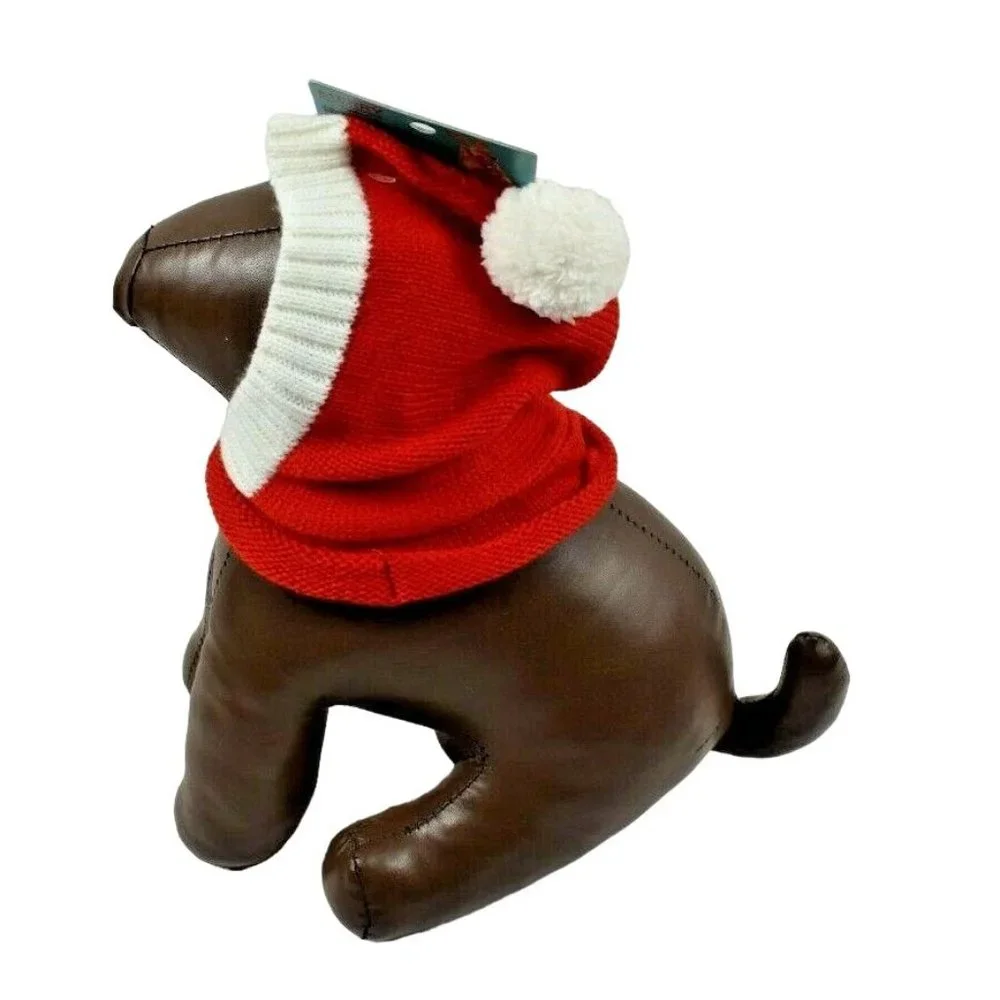 Merry Makings Pet S to M Pa-Rum-Pa-Pom-Pom Dog or Cat Red Santa Beanie New